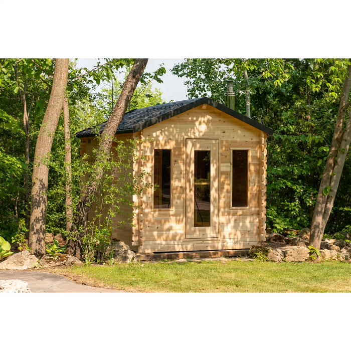 Dundalk Canadian Timber Georgian Cabin Sauna with Change Room | Athlete Recovery Depot