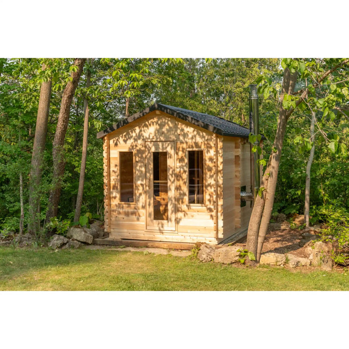 Dundalk Canadian Timber Georgian Cabin Sauna with Change Room | Athlete Recovery Depot