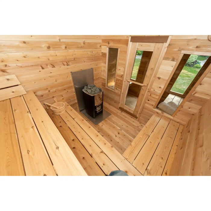 Dundalk Canadian Timber Georgian Cabin Sauna with Change Room | Athlete Recovery Depot