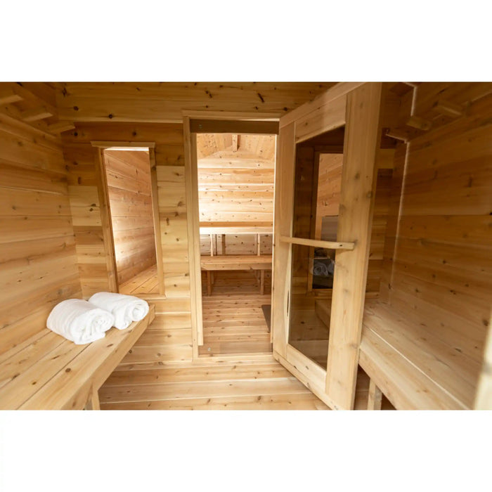 Dundalk Canadian Timber Georgian Cabin Sauna with Change Room | Athlete Recovery Depot