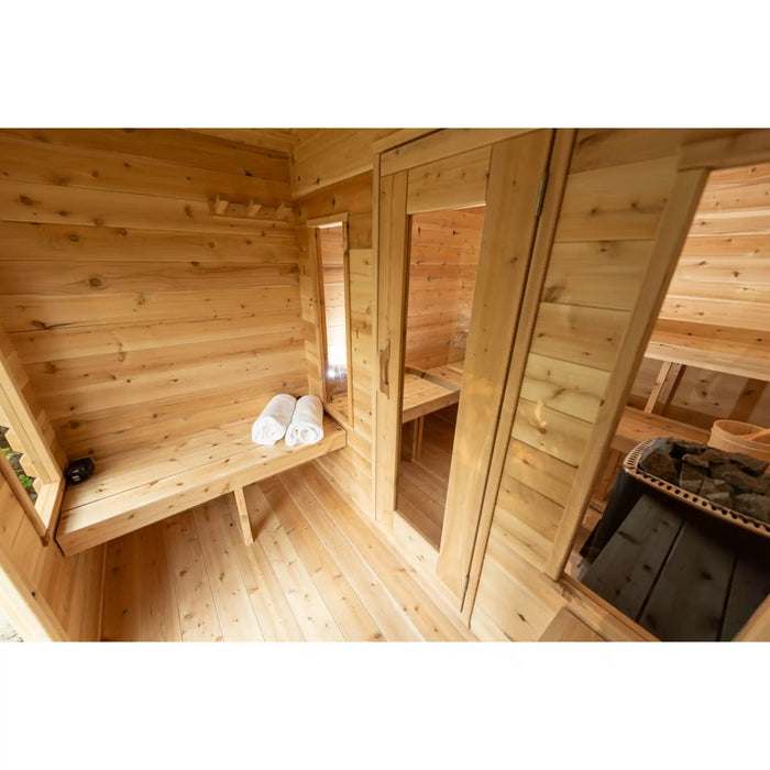 Dundalk Canadian Timber Georgian Cabin Sauna with Change Room | Athlete Recovery Depot