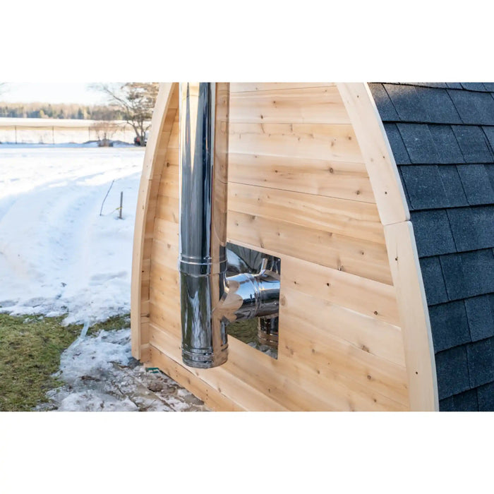 Dundalk Leisurecraft Canadian Timber 4 Person MiniPOD Sauna CTC77MW | Athlete Recovery Depot