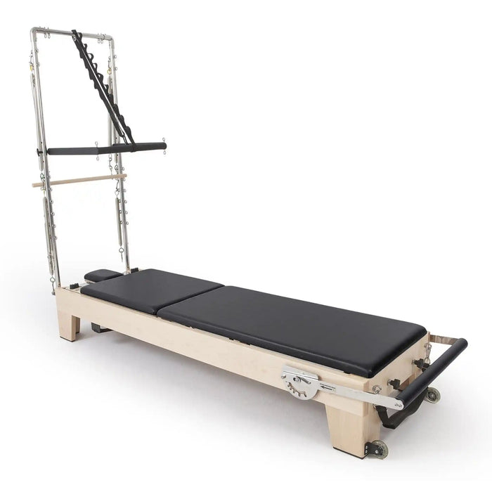 Elina Pilates Elite Wood Reformer with Tower | Black | Athlete Recovery Depot