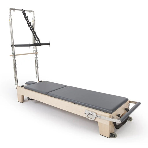 Elina Pilates Elite Wood Reformer with Tower | Gray | Athlete Recovery Depot