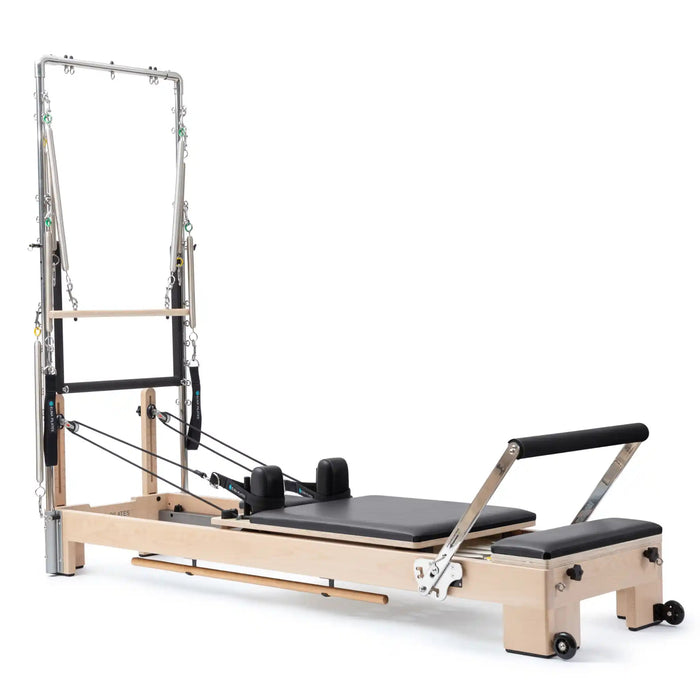 Elina Pilates Wooden Reformer Lignum With Tower | Black | Athlete Recovery Depot