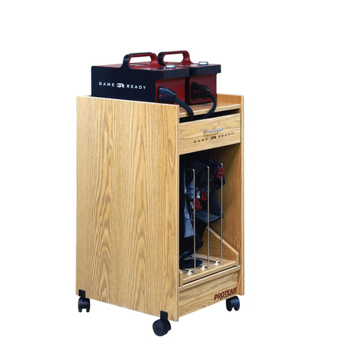 Game Ready Treatment Cart (Natural Oak) | Athlete Recovery Depot