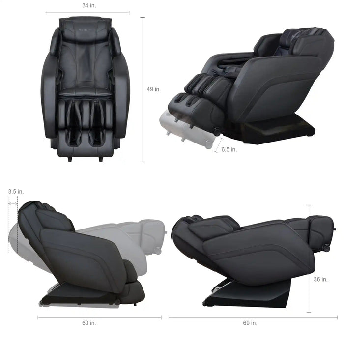 RelaxOnChair MK-V PLUS Massage Chair (Black) | Athlete Recovery Depot