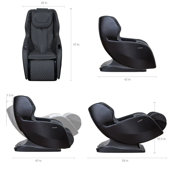 RelaxOnChair Rio Reclining Massage Chair (Black) | Athlete Recovery Depot