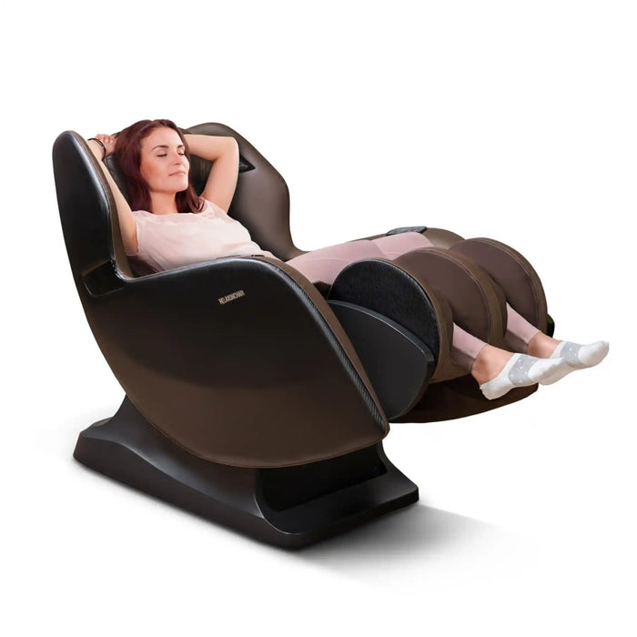 RelaxOnChair Rio Reclining Massage Chair (Coffee) | Athlete Recovery Depot