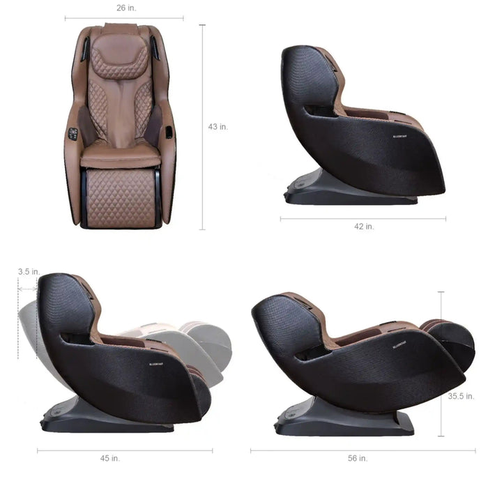 RelaxOnChair Rio Reclining Massage Chair (Coffee) | Athlete Recovery Depot